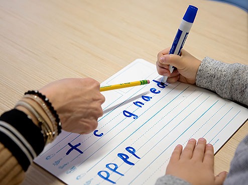 MEd in Reading Specialist tutoring a small student