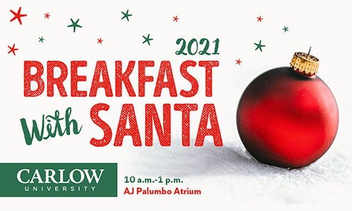 Breakfast with Santa at Carlow University graphic
