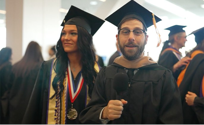 Carlow student-athletes at commencement
