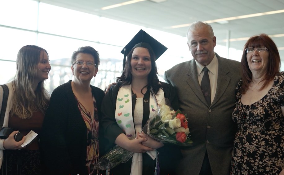 Madi and family at commencement