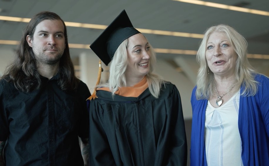 Sarah and family at commencement